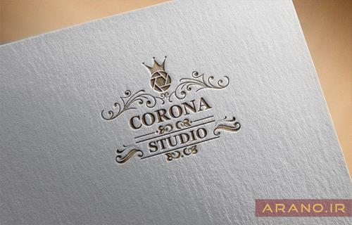 طراحی لوگو استودیو corona